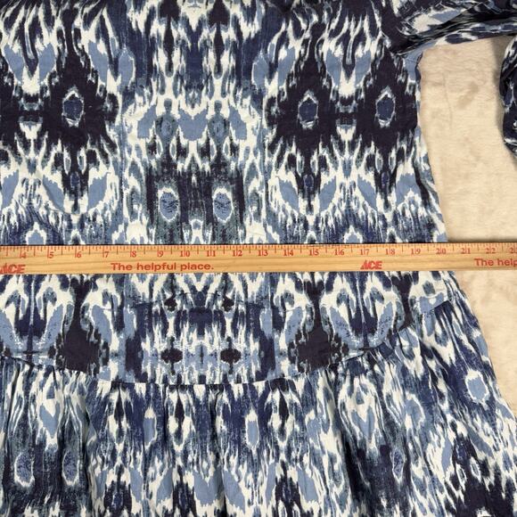 Blue Patterned Mini Dress - Picture 9 of 11